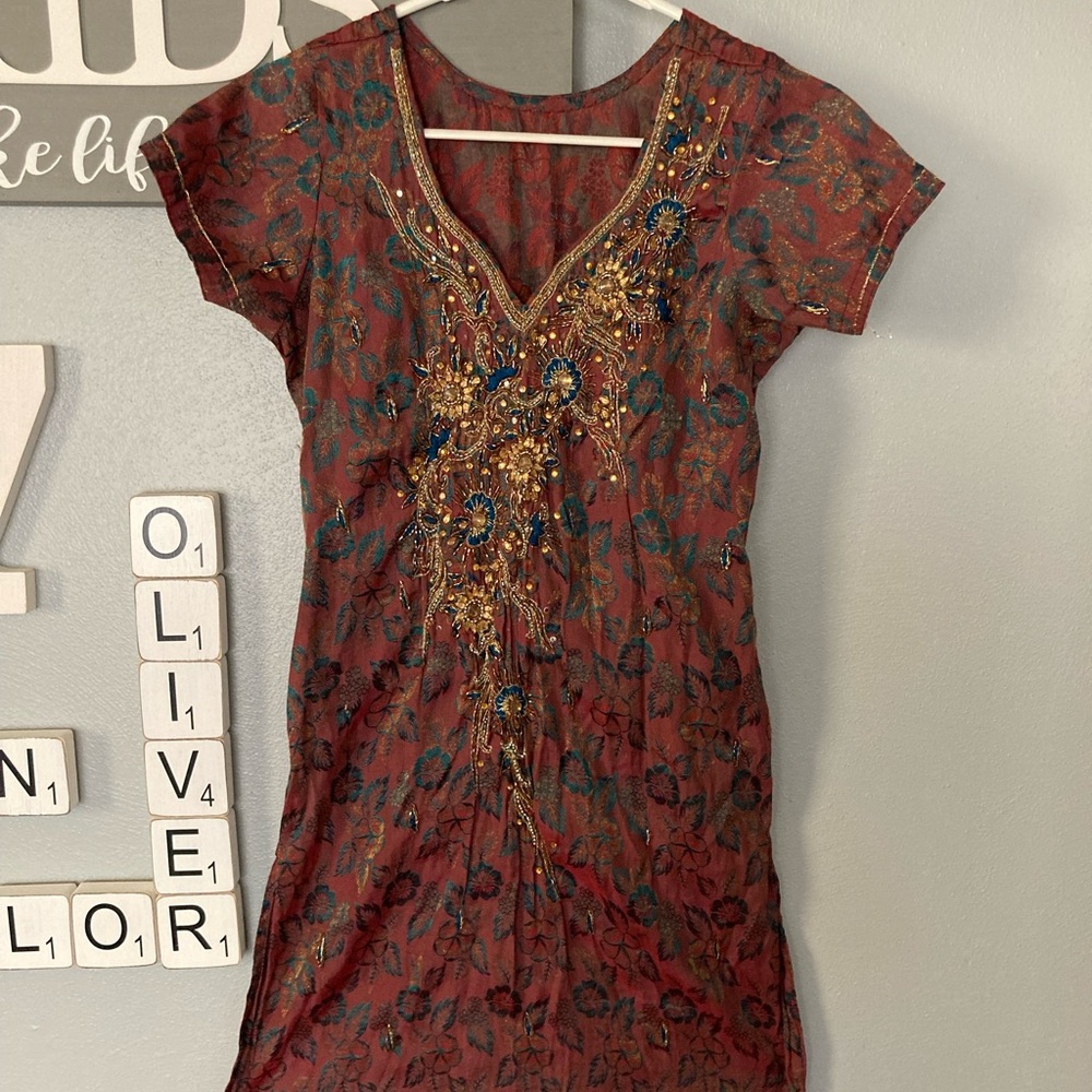 Homemade ☮️ deep red ❤️‍🔥 top or dress :)